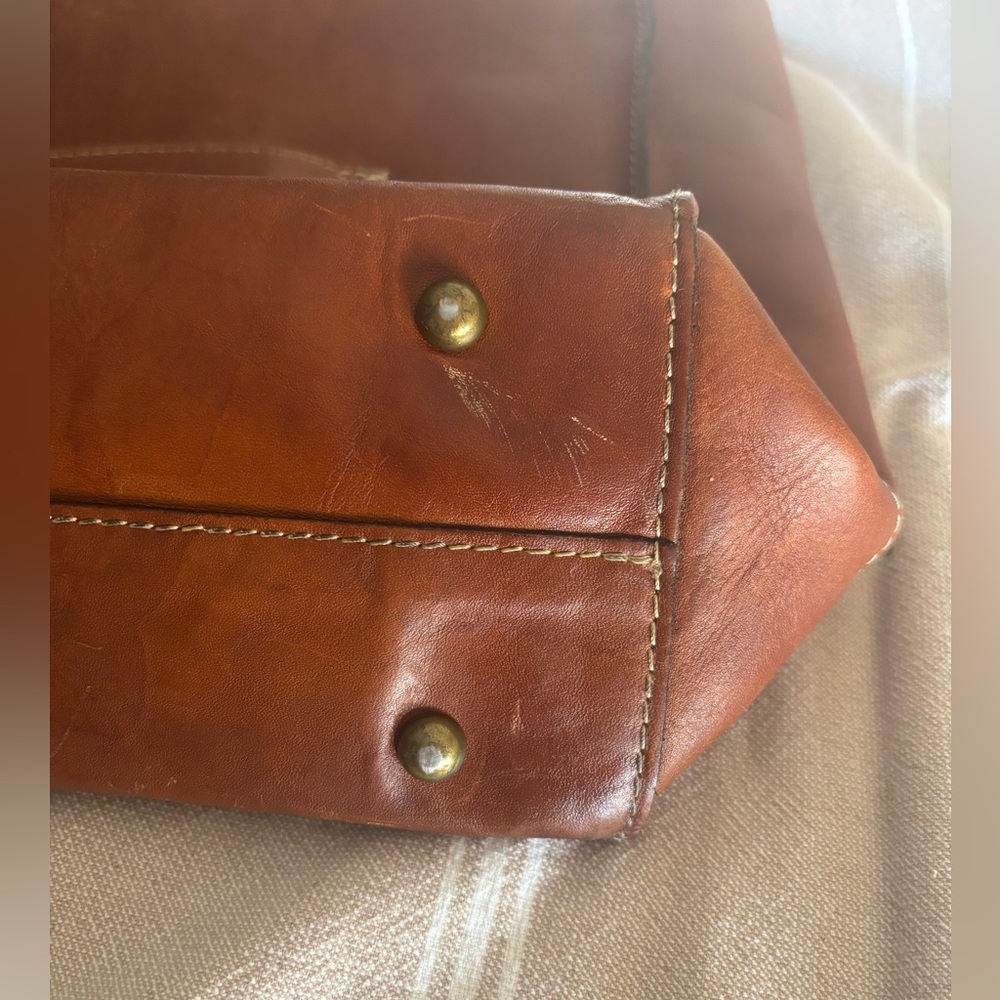 🌿🦋 Patricia Nash Brown Leather Tote Bag - Picture 12 of 14